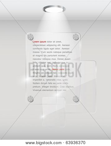 Realistic Glass Frames. Vector Illustration