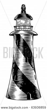 Woodblock Style Light House