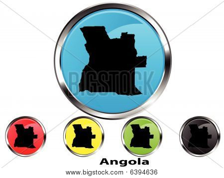 Przycisk Mapa wektor błyszczący Angoli
