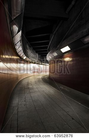 pedestrian tunnel between Westkreuz station and ICC exhibition ground in Berlin, Germany