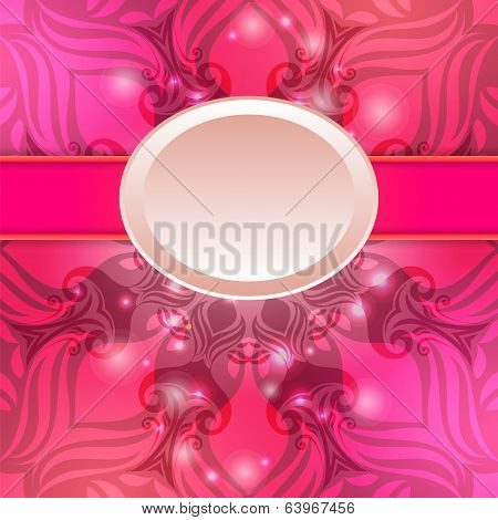 Pink vintage vector abstract background