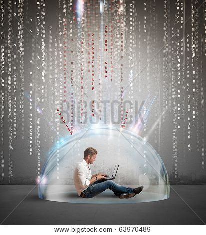 Firewall And Antivirus Concept