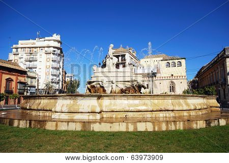 Large stone fountain, Seville.