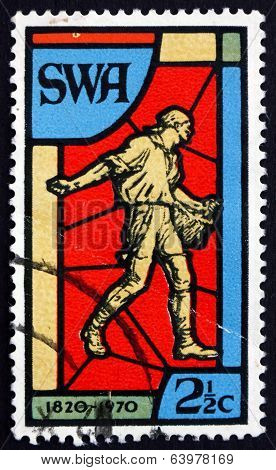 Postage Stamp South West Africa 1970 Sower, Stained Glass Window
