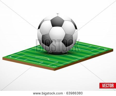 Symbol of a football or soccer game and field.