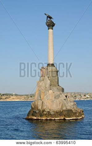 Monument To The Scuttled Ships In Sevastopol. Crimea.