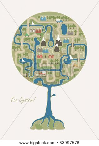 Eco structure ( tree infographic)