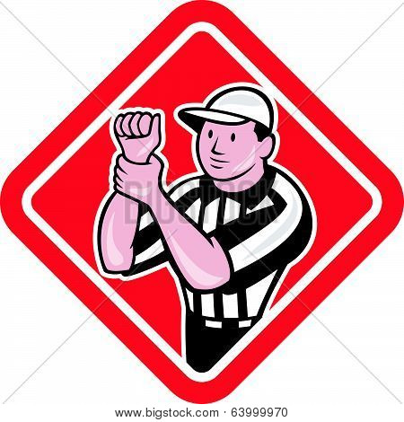 American Football Official Referee Illegal Use Hands