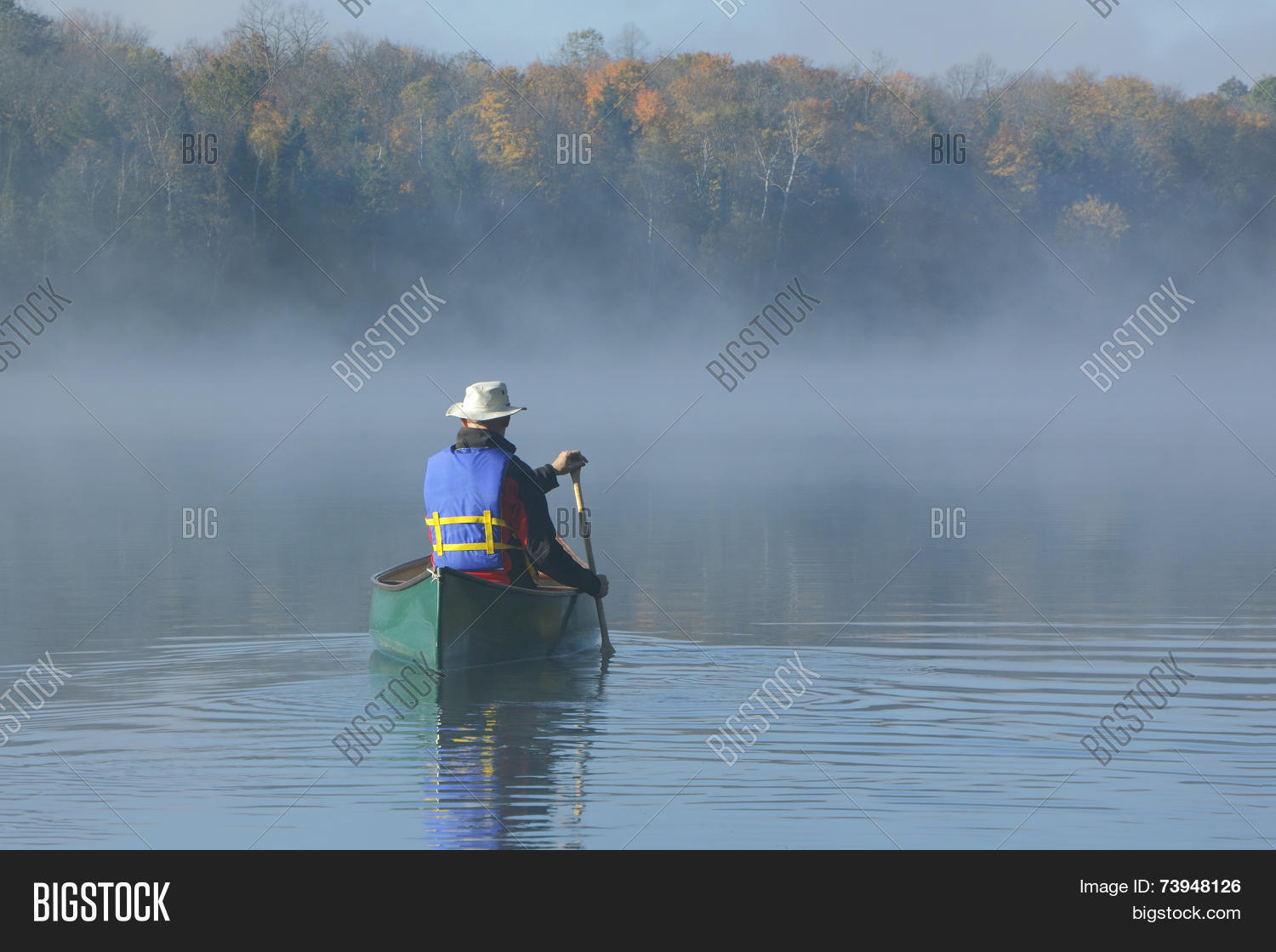 Canoeing On Autumn Image & Photo (Free Trial) Bigstock