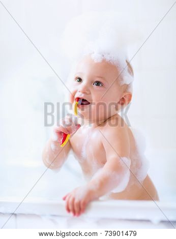 Baby Brushing His Teeth