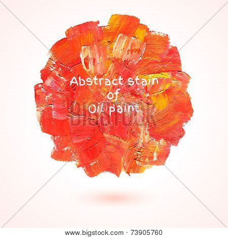 Round Stain Of Oil Paint.
