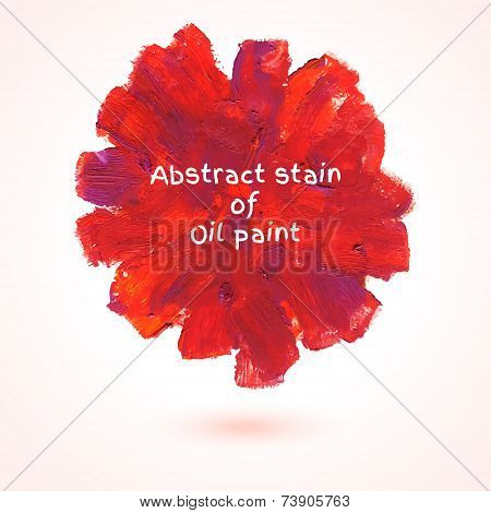 Round Stain Of Oil Paint.