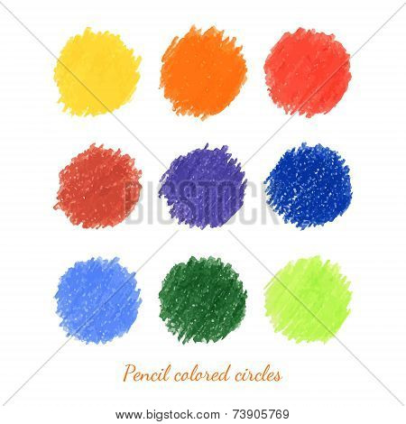 Set Of Colorful Dots.