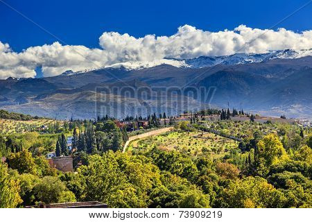 Alhambra Farm Mountains Granada Andalusia Spain