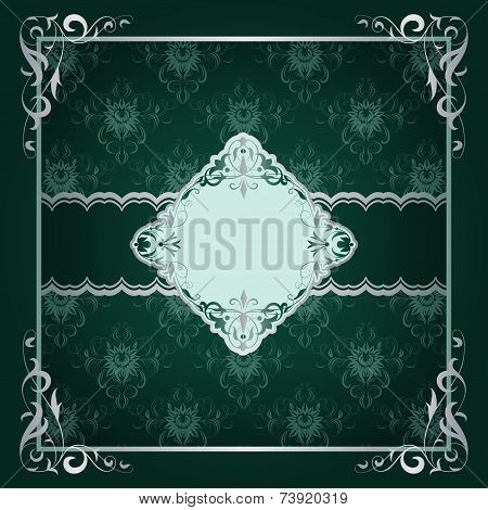 Royal frame green background
