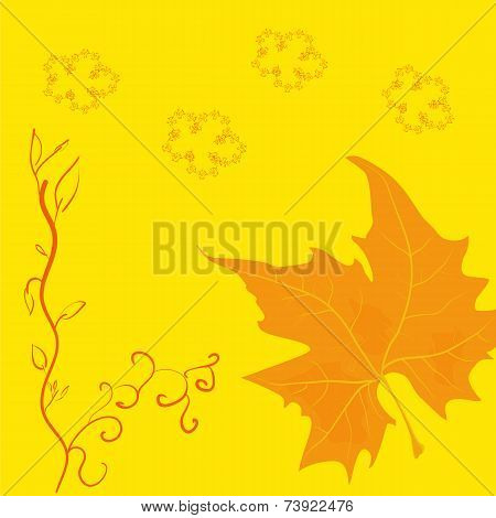 Vector Autumn abstract floral ornament