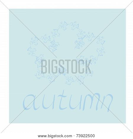 Abstract autumn background with easy flower