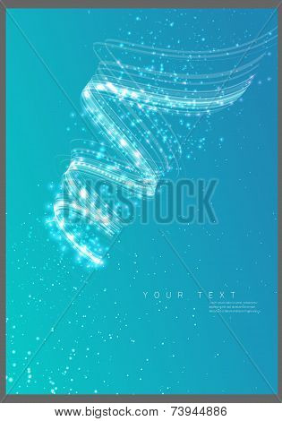 Abstract background with blue wave.