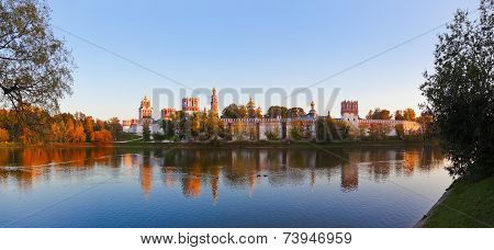 Panorama Of Novodevichiy Convent In Moscow Russia
