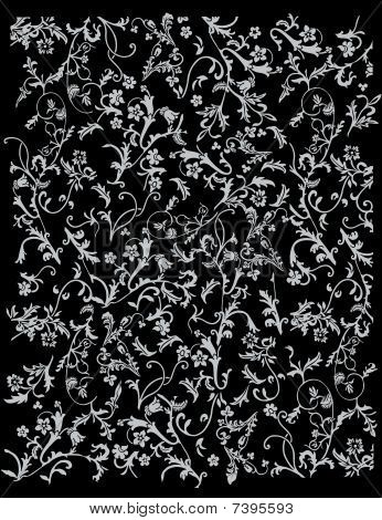 fantasia floreale nero