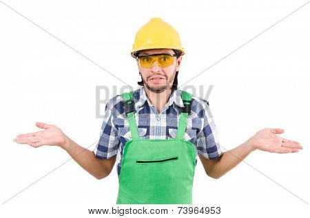 Industrial worker isolated on the white background