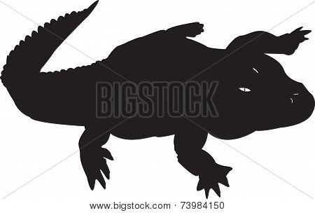Crocodile Vector Black