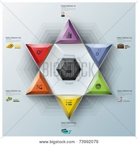 Modern Fission Triangle And Hexagon Business Infographic