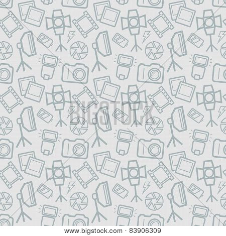 Photographic Seamless Pattern. Vector Background.