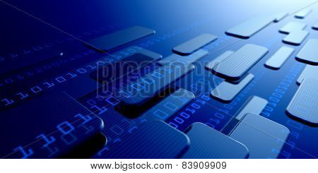 Abstract flow of digital information in cyberspace