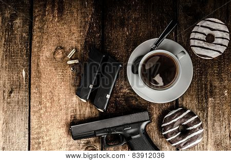American Police Officer Morning