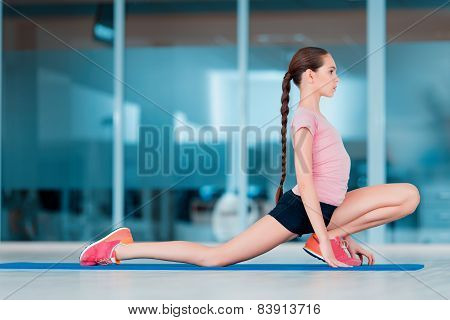 Cute teenage girl at sports club