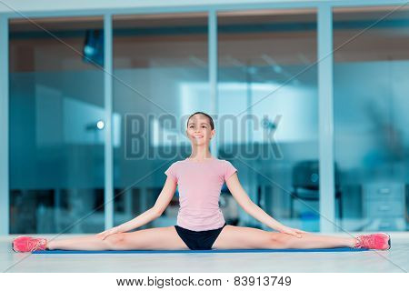 Cute teenage girl at sports club