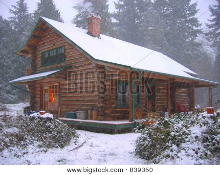 Kabina ve sněhu