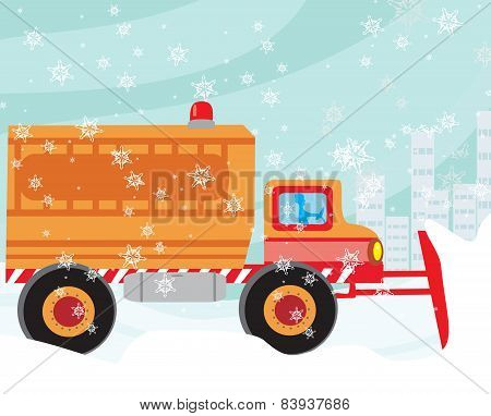 Snowplough During Operation.