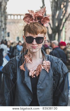 People Outside Jil Sander Fashion Show Building For Milan Women's Fashion Week 2015