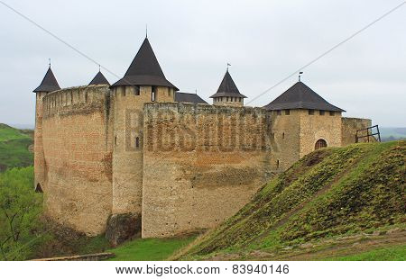 View Of Khotyn Fortress, Western Ukraine (xiii Century)