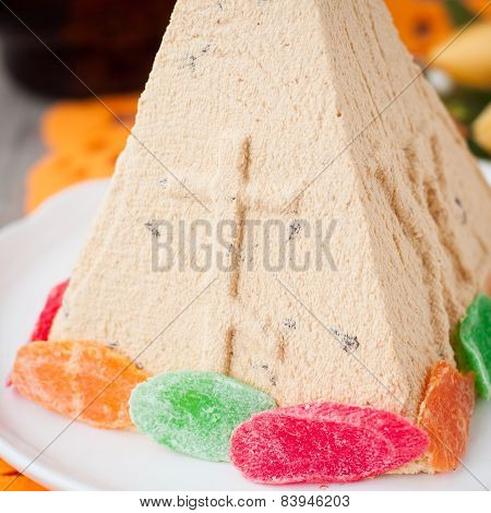Caramel Curd Paskha, Traditional Russian Easter Dessert