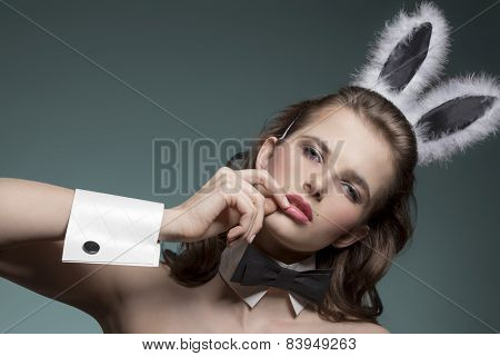 Sexy Girl With Bunny Ears