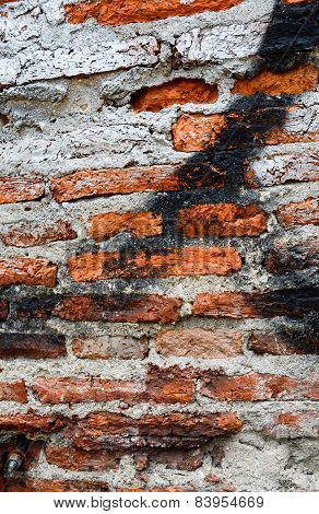 red aged brick background