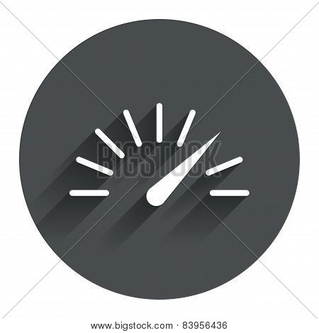 Tachometer sign icon. Revolution-counter symbol.