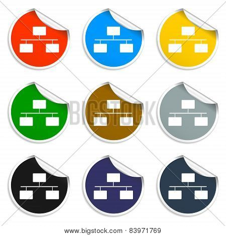 Local Area Network Icon. Flat