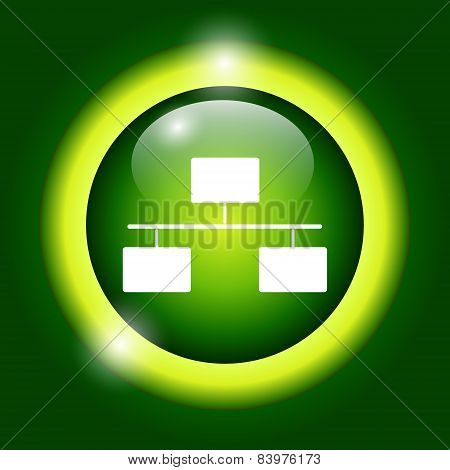 Local Area Network Icon. Flat