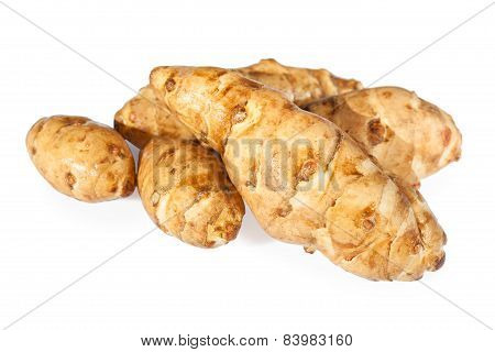 sunroot tubers or topinambur (Helianthus tuberosus)