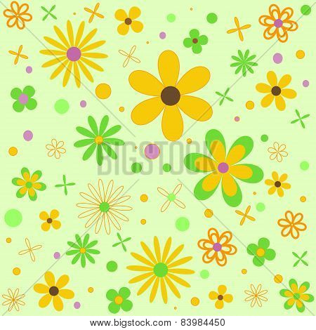 Spring Flowers Seamless Pattern