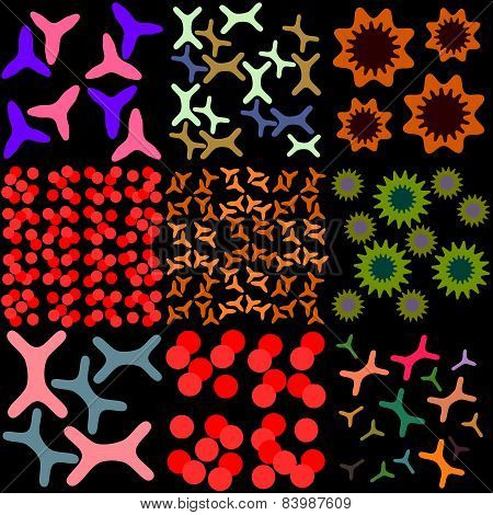 Set of abstract colorful backgrounds