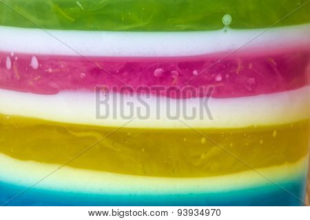 Colorful Jelly In Plastic Cups