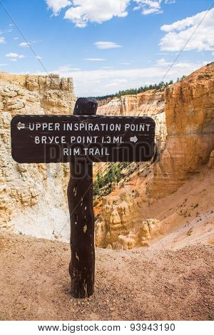 Sign in Bryce Canyon National Park, USA