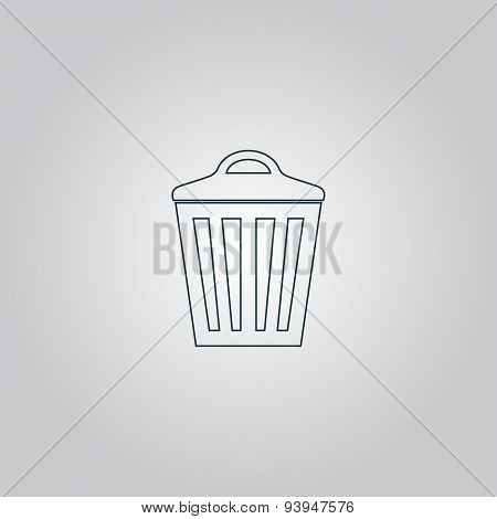 Trash can icon, vector eps10 illustration