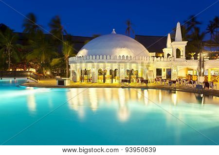 Pool Landscape At Night, Editorial