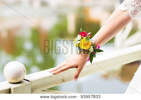 floral bracelet for the bride
